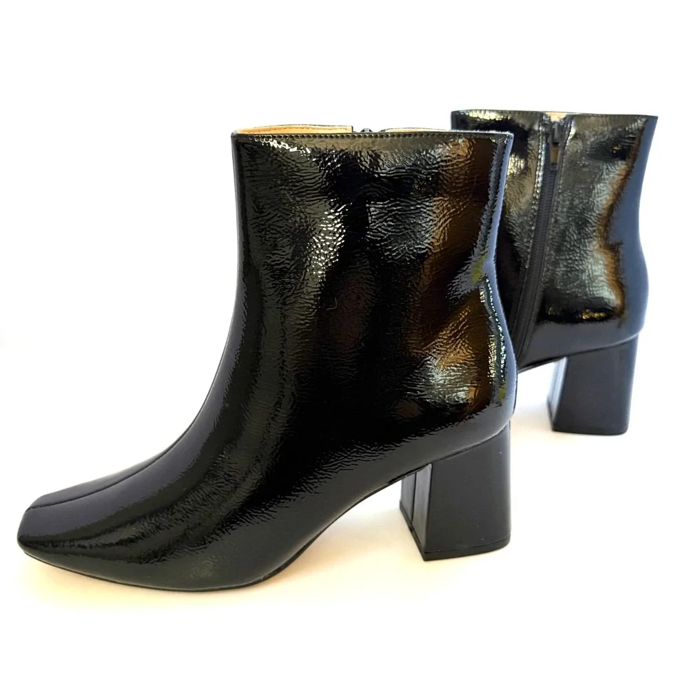 Journee Collection Women's Haylinn Block Heel Dress Booties Black Size 8 NWT/BOX - Picture 2 of 6